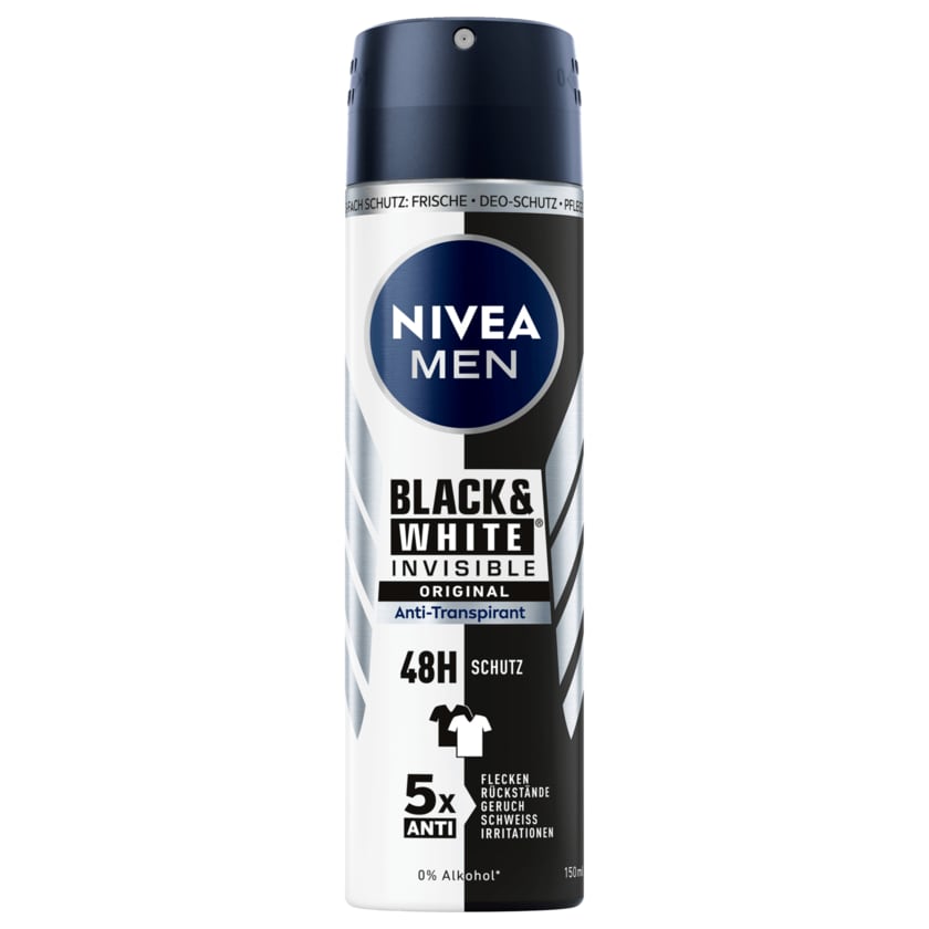 NIVEA Men Deospray Invisible Black and White Antitranspirant 150ml